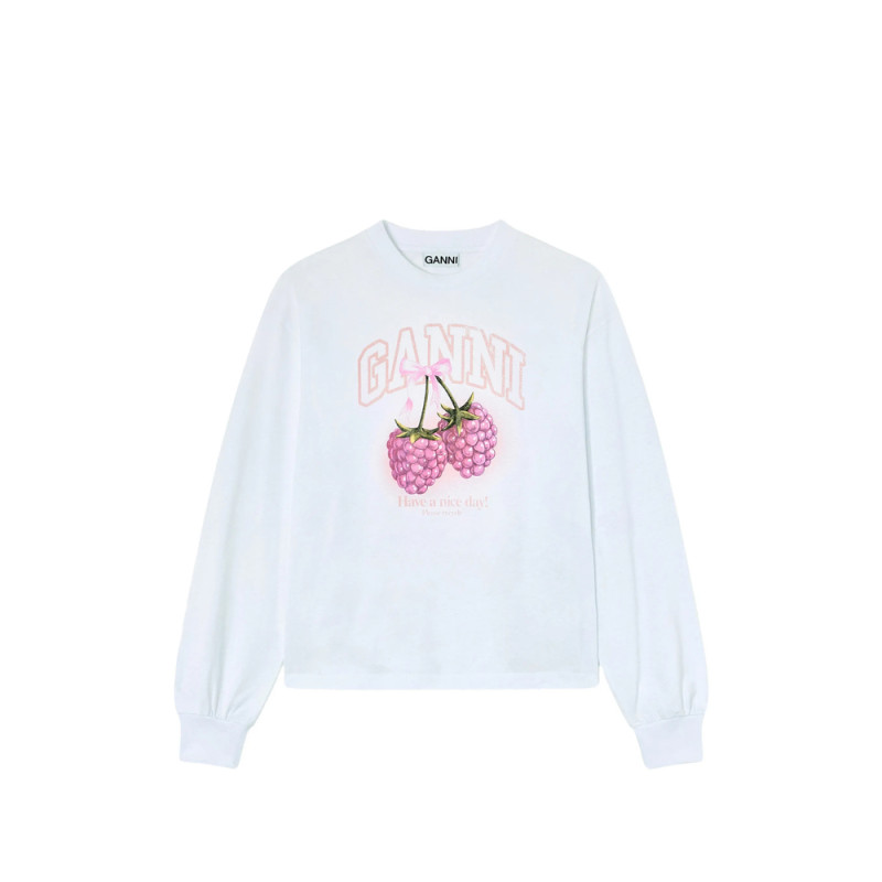 Ganni Long-sleeve Graphic T-shirt