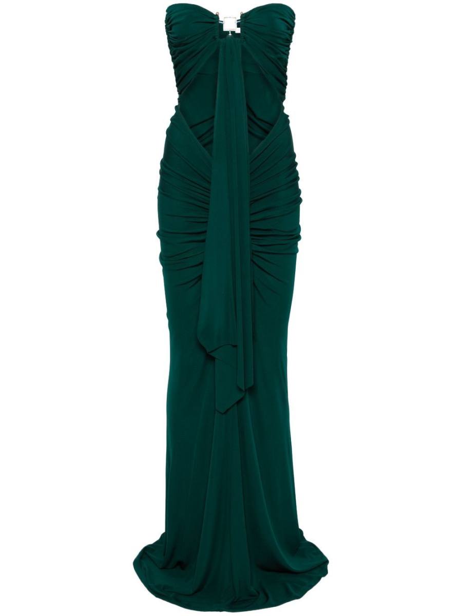 gemstone-embellished maxi dress