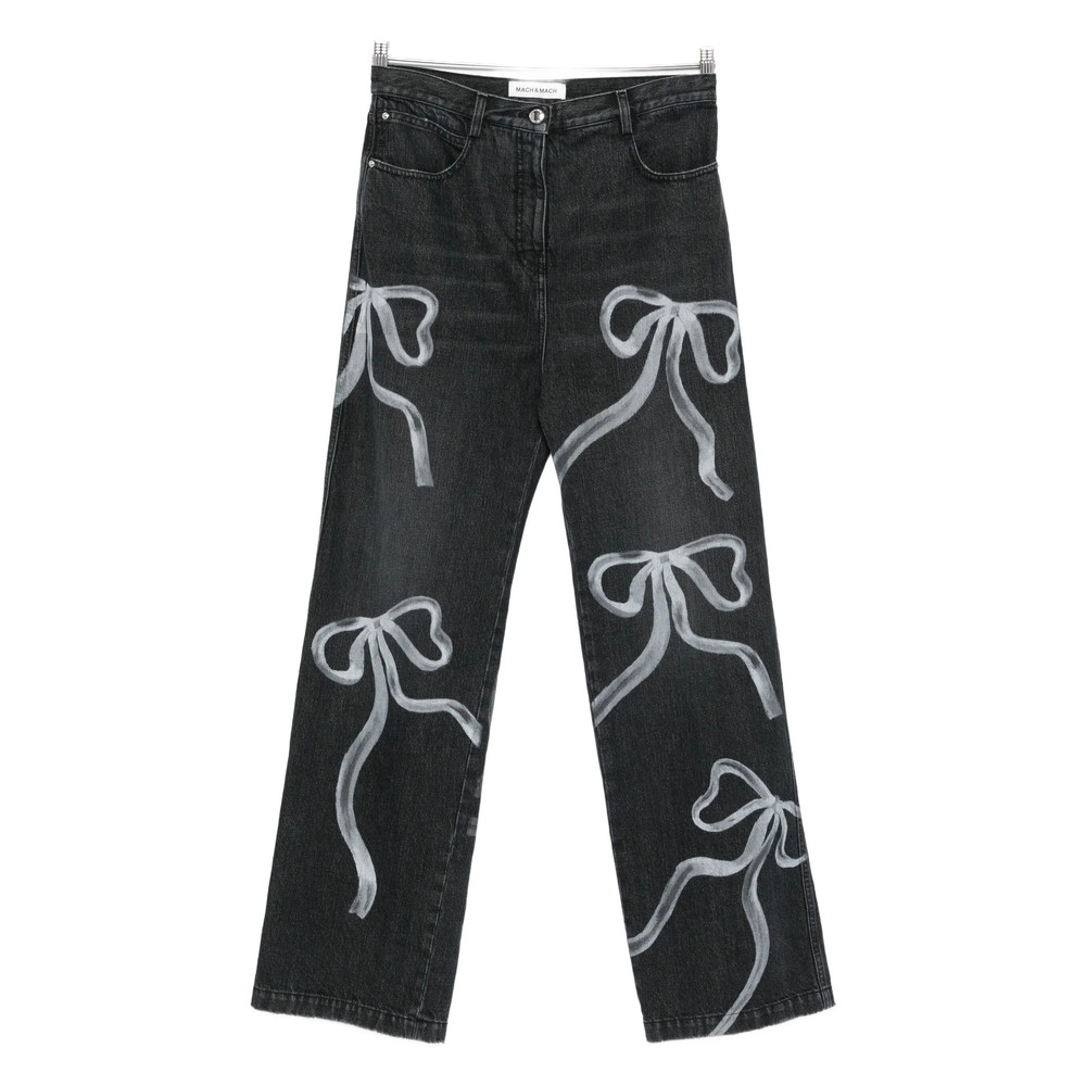 Mach & Mach Bow-print Jeans