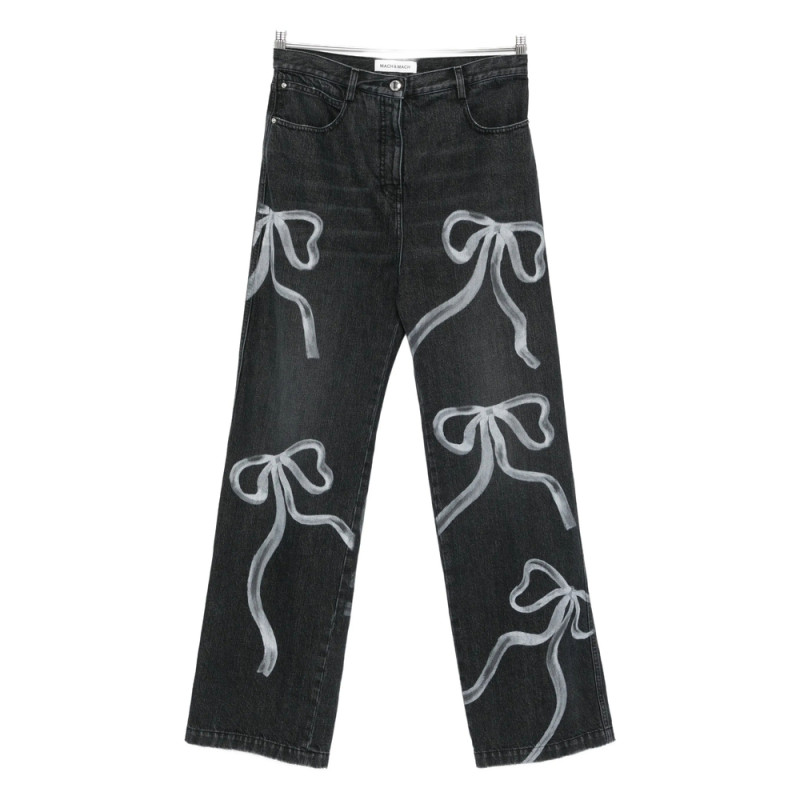 Mach & Mach Bow-print Jeans