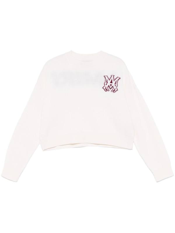 logo-intarsia sweater