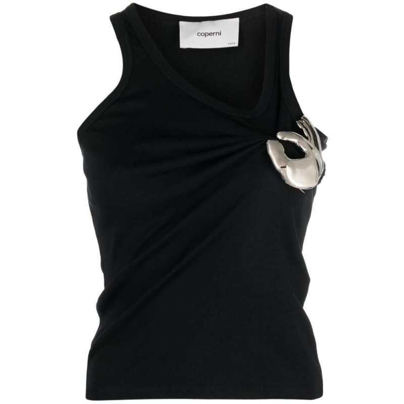 Coperni Emoji Metal-embellished Cotton Tank Top