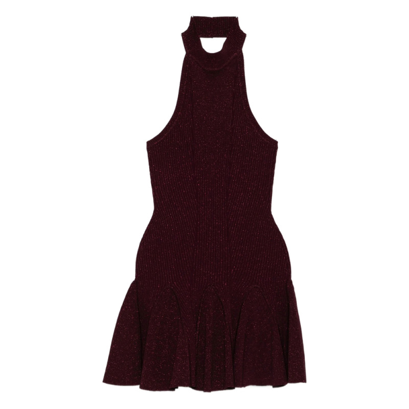 Retrofete Quinn Halterneck Flared Mini Dress