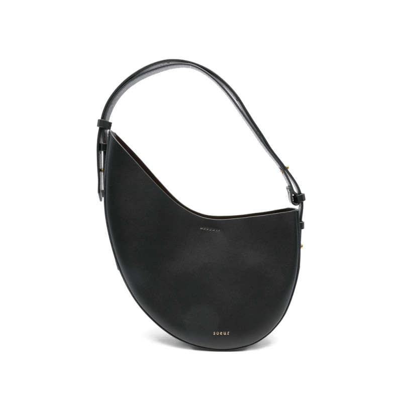 Soeur Crescent Leather Shoulder Bag