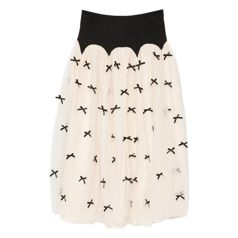 Never Fully Dressed Monika Bow-appliqué Midi Skirt