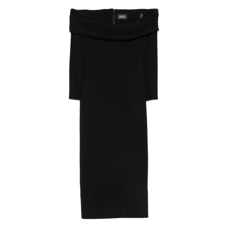 Solace London The Yuni Off-shoulder Midi Dress