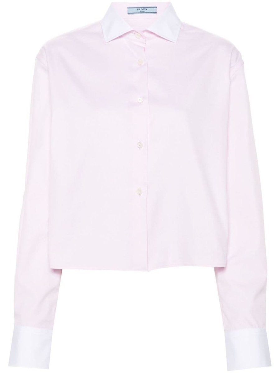 logo-embroidered cotton shirt