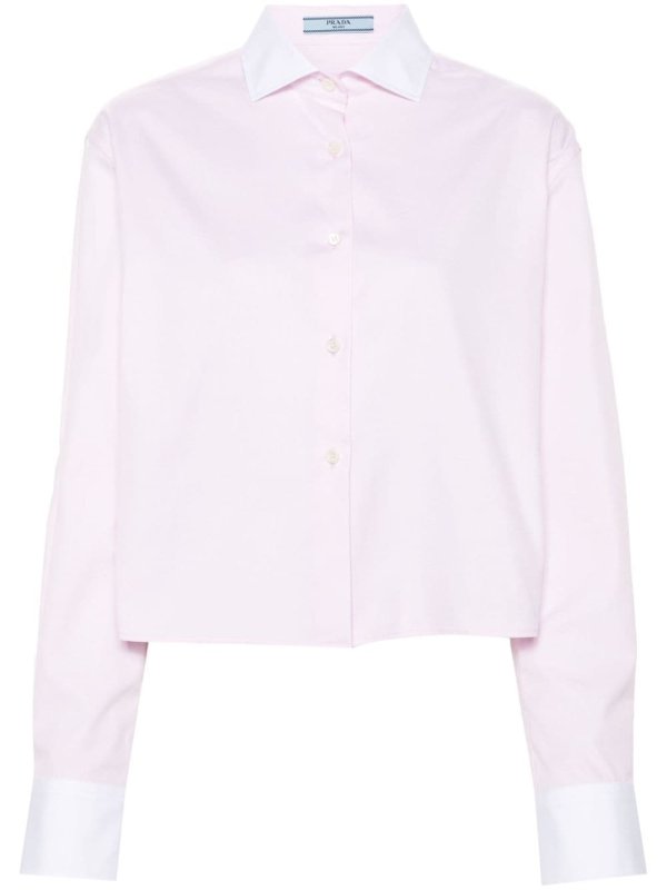 logo-embroidered cotton shirt