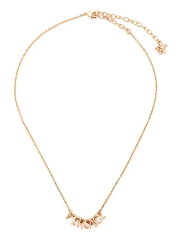 logo-lettering necklace