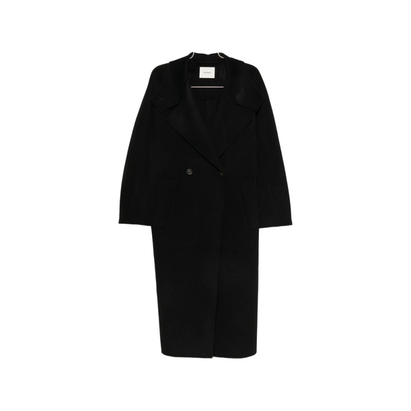 Lisa Yang Button-back High-neck Coat