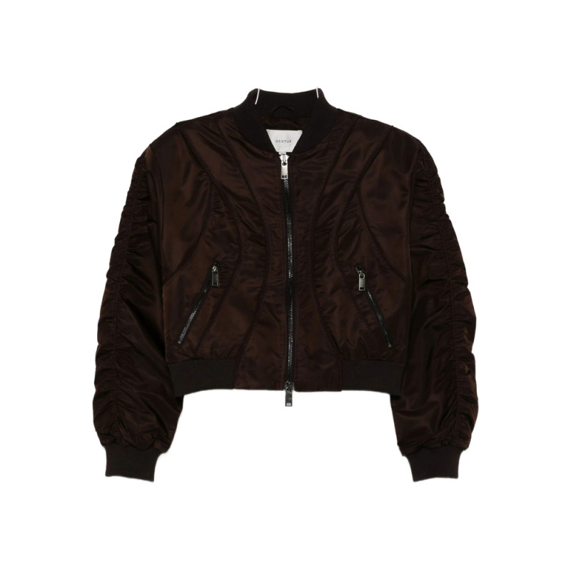 Gestuz Cropped Zip Bomber Jacket