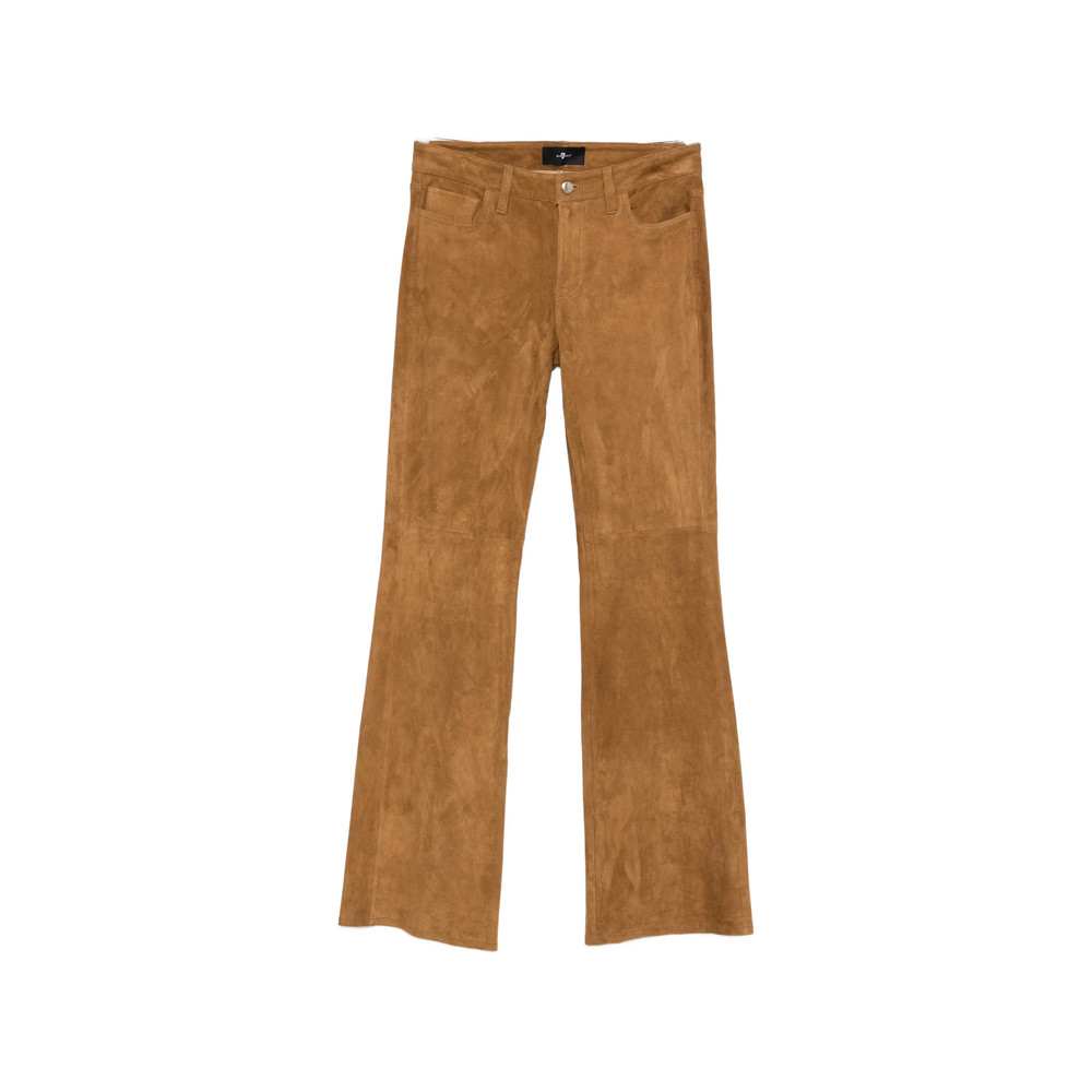 7 For All Mankind Dojo Suede Flared Trousers