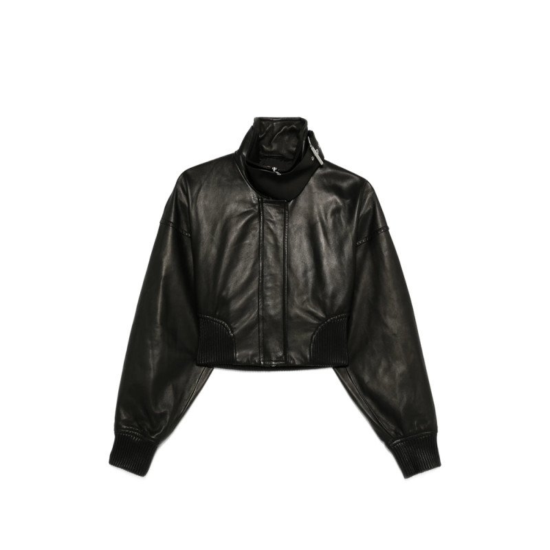 Sportmax Cropped Leather Jacket