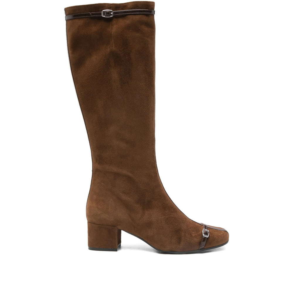 Carel Paris 50mm Buckle-detail Suede Boots