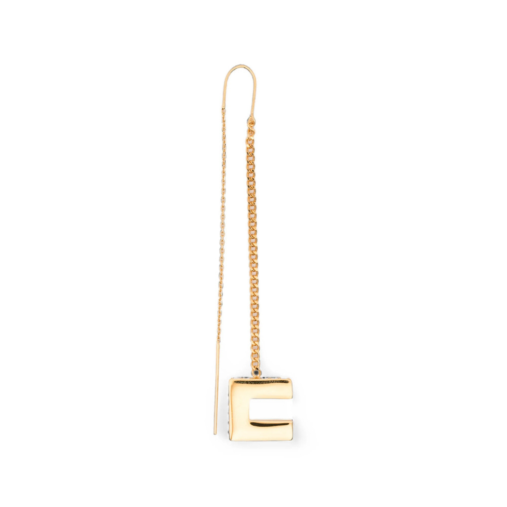 Elisabetta Franchi Logo-pendant Threader Earrings