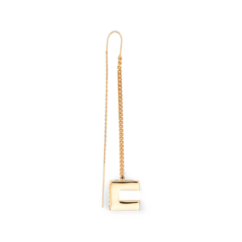 Elisabetta Franchi Logo-pendant Threader Earrings