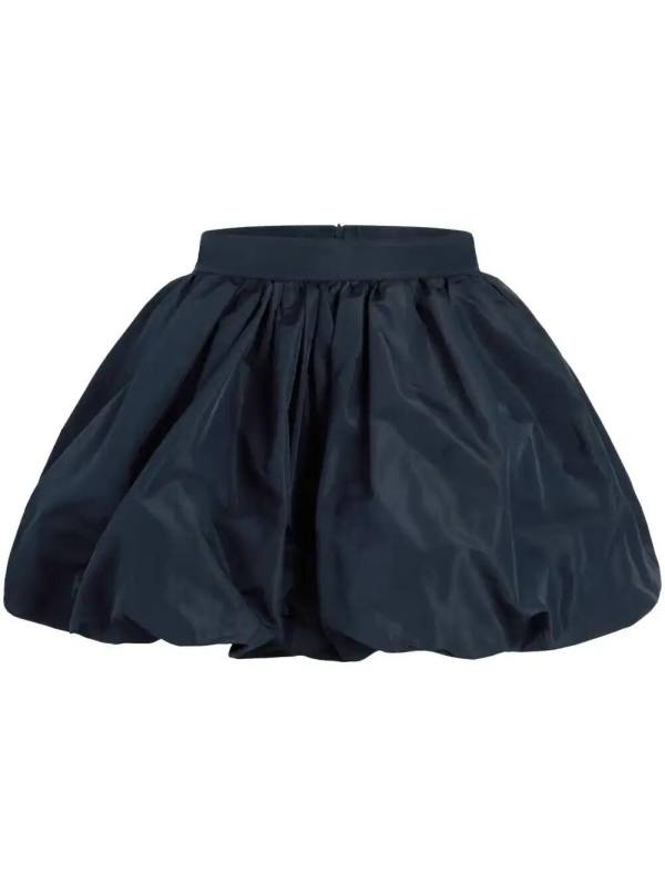 Bubble poplin mini skirt