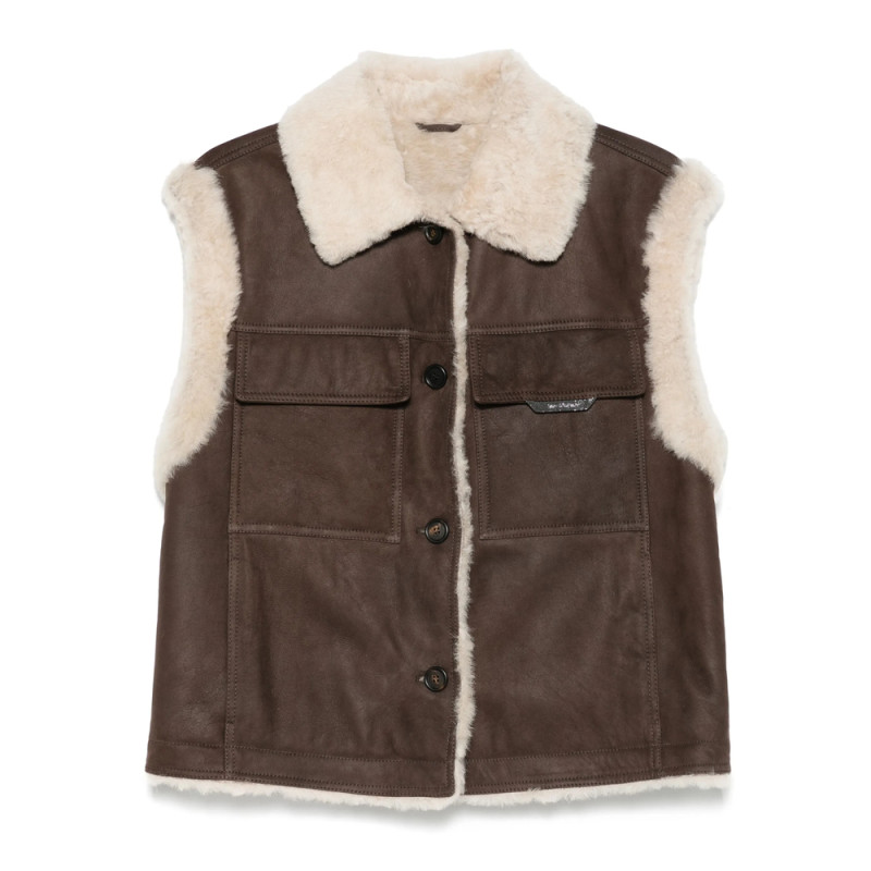 Brunello Cucinelli Shearling-collar Gilet