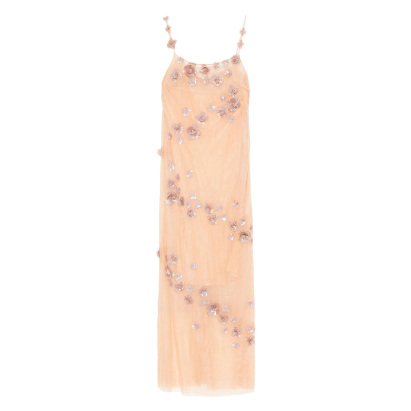 Blumarine Sequin-embellished Tulle Maxi Dress