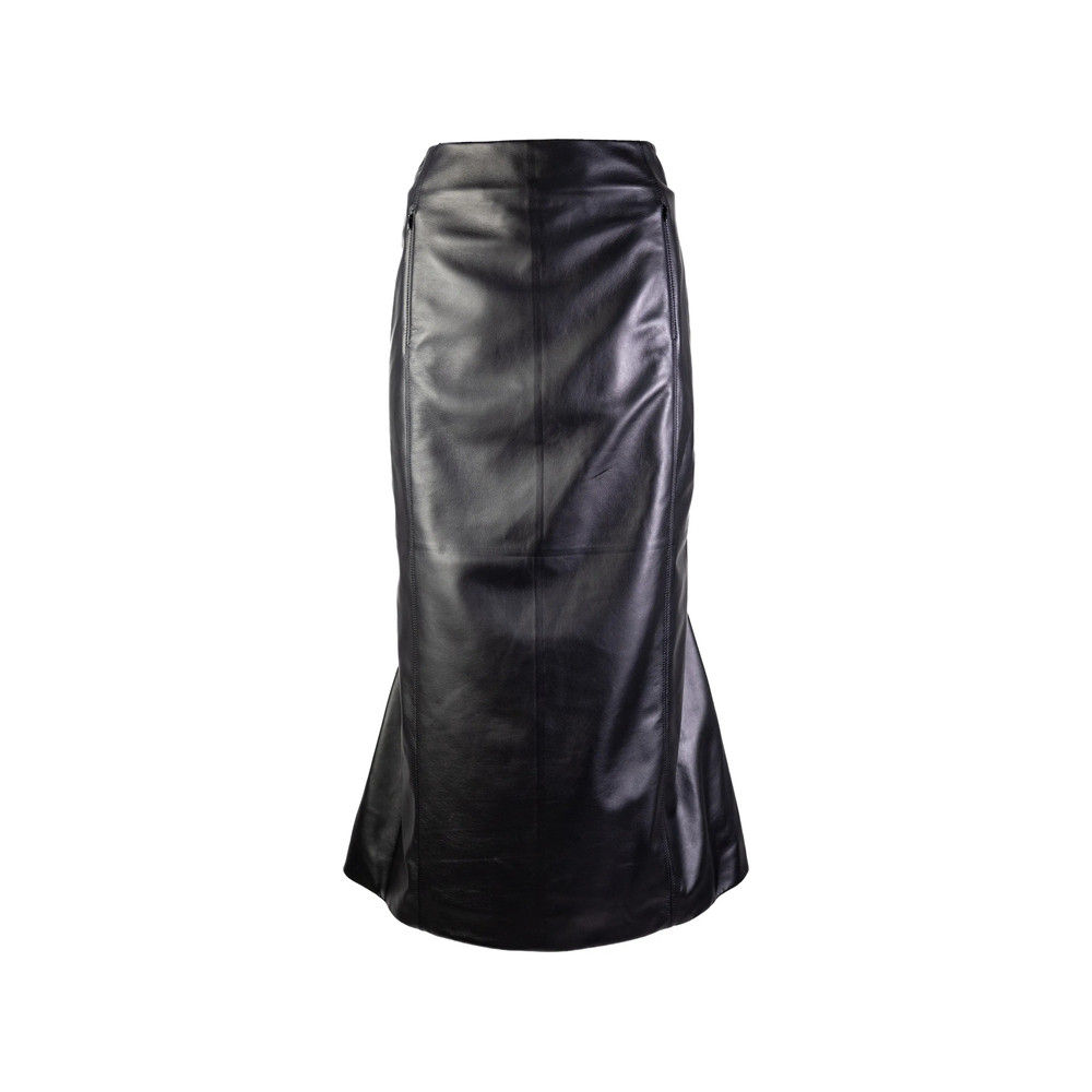 Alaïa Leather Panelled Midi Skirt