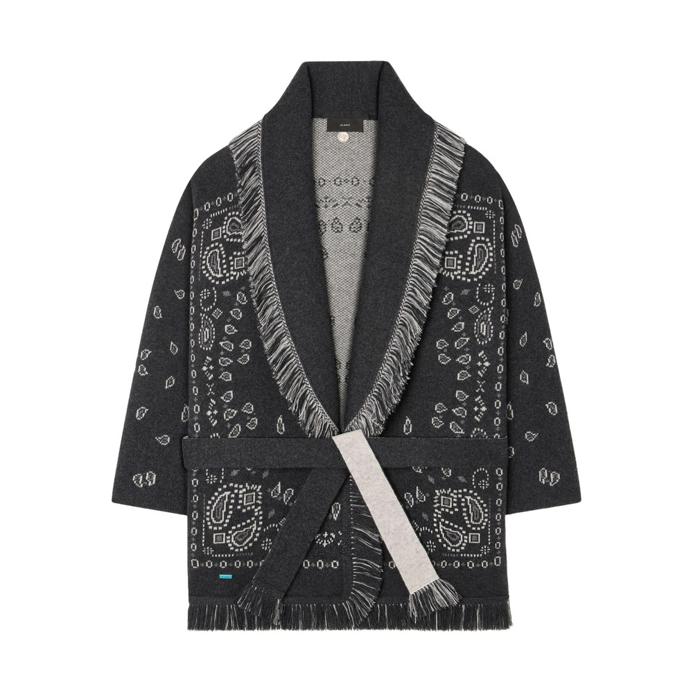 Alanui Bandana-jacquard Fringed Cardigan