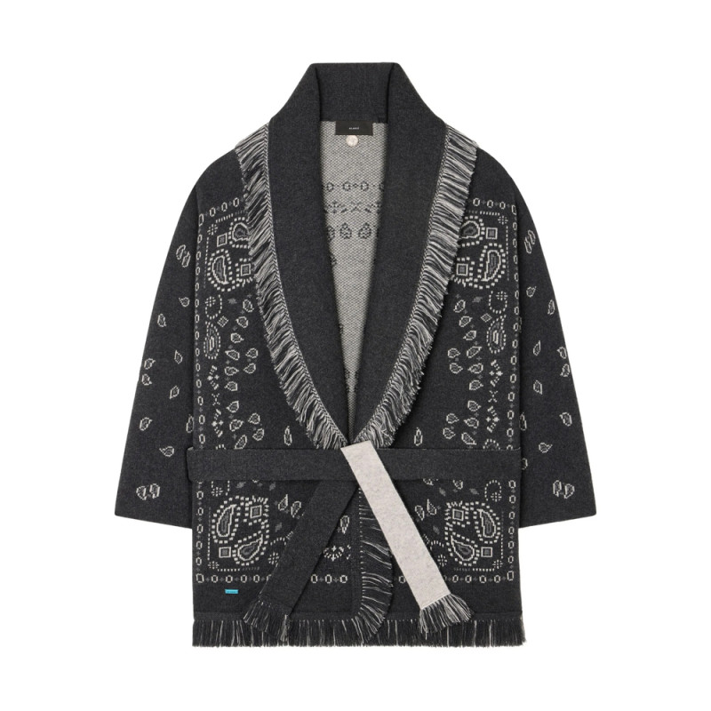 Alanui Bandana-jacquard Fringed Cardigan