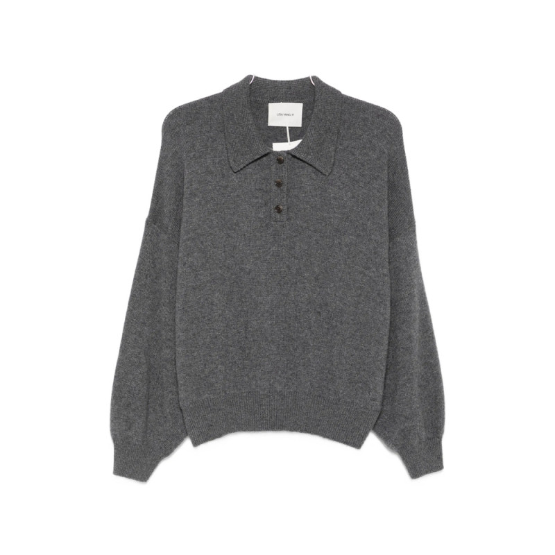 Lisa Yang Etta Button-fastening Polo-collar Sweater