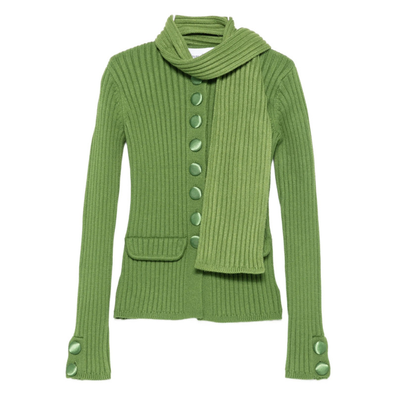 House Of Sunny Buttoned Flap-pocket Cardigan