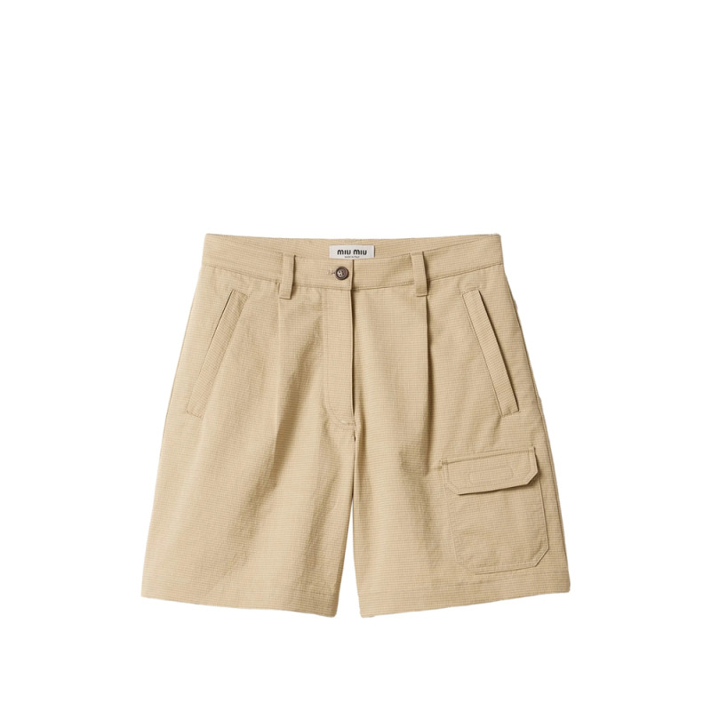 Miu Miu Logo-detail Tailored Shorts