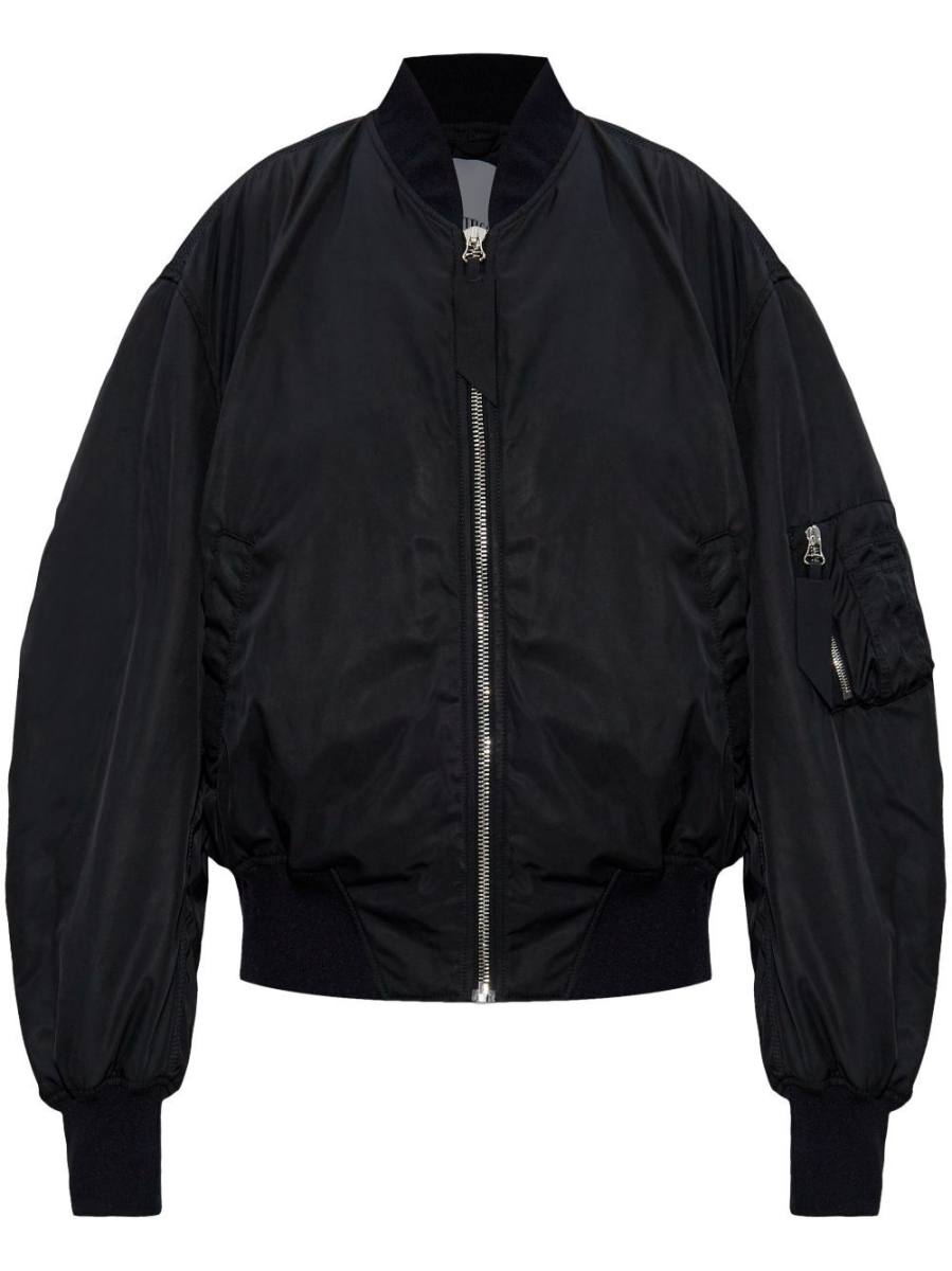 bishop-sleeves bomber jacket