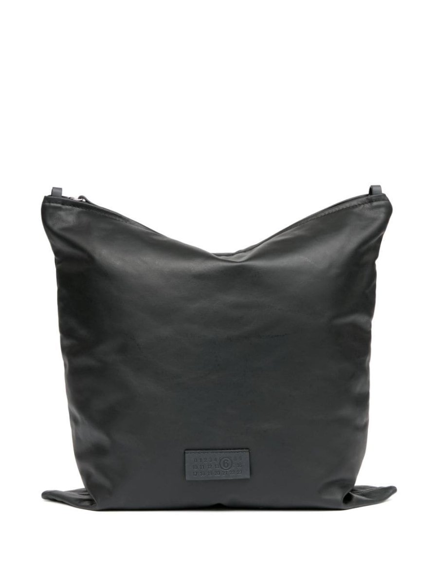 Pillow leather clutch bag