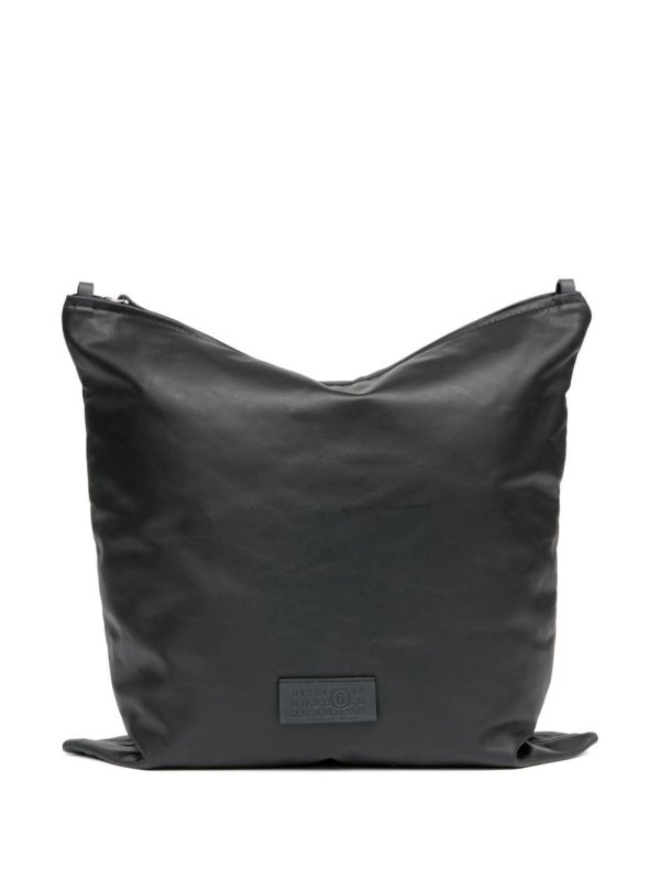 Pillow leather clutch bag