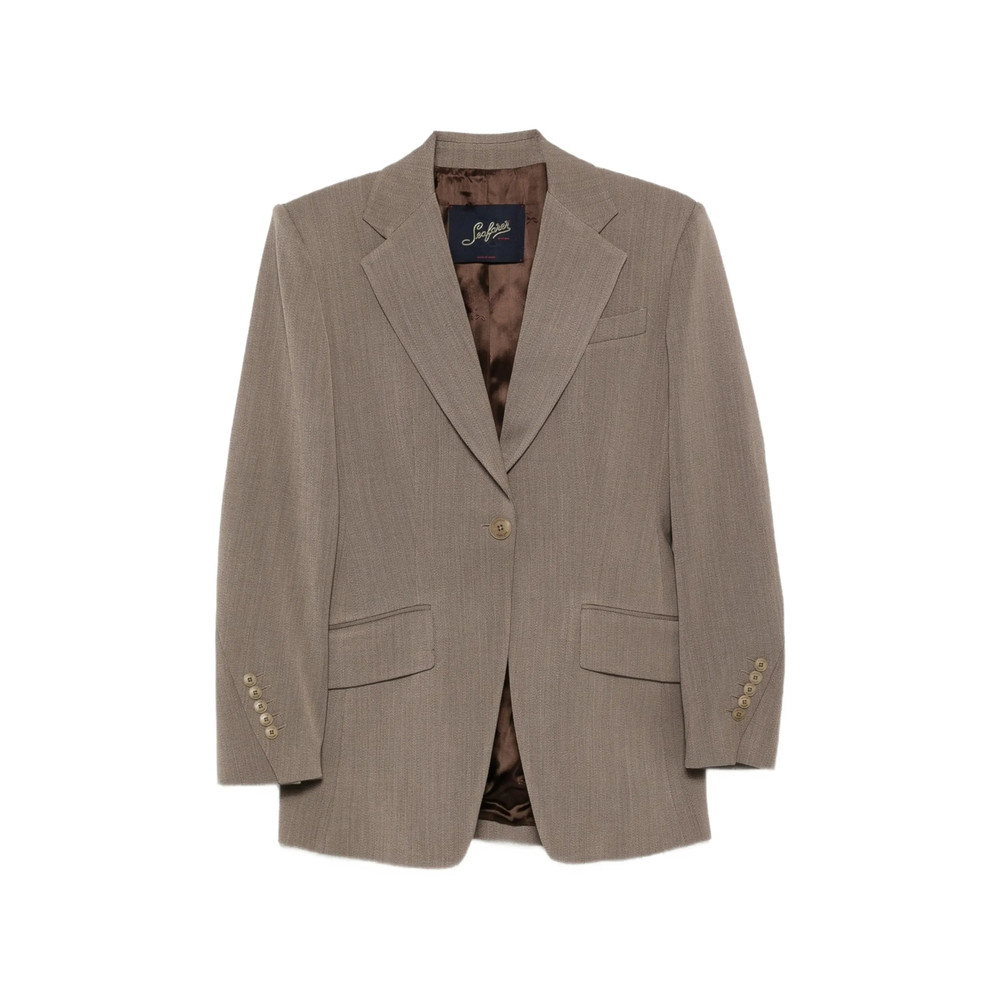 Seafarer Single-breasted Buttoned Blazer