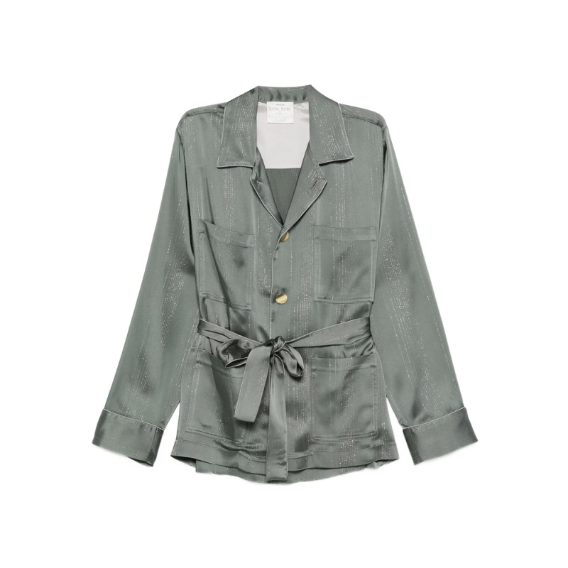 Forte Forte Striped Belted Jacket