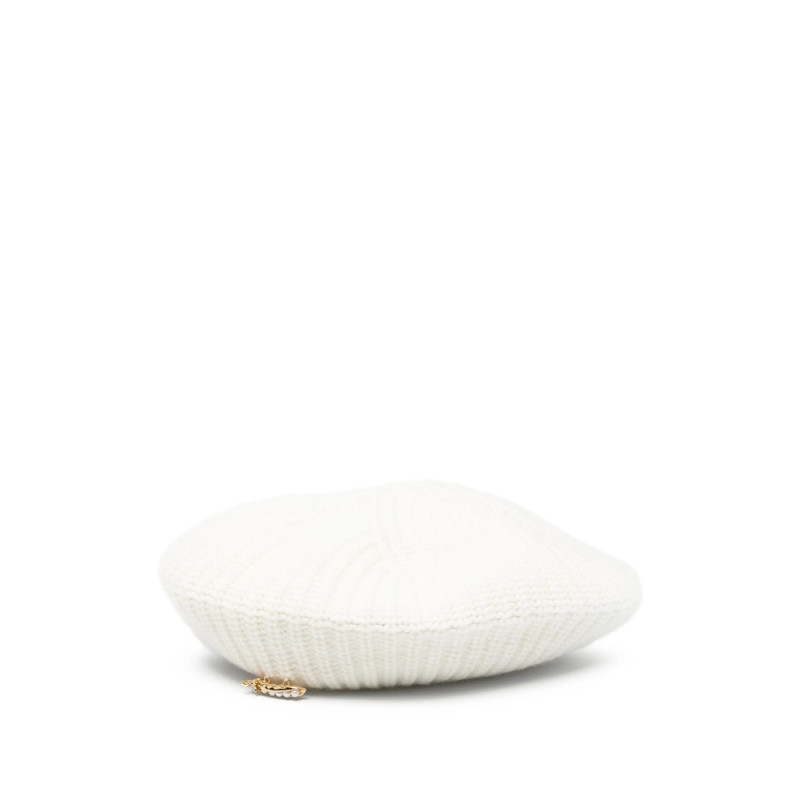 Vivetta Pearl-embellished Ribbed Beret