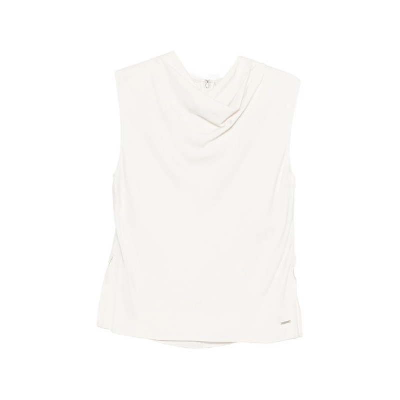 Calvin Klein Cowl-neck Twill Tank Top
