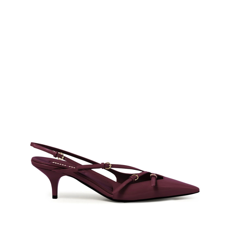 Miu Miu Buckle-embellished Slingback Pumps