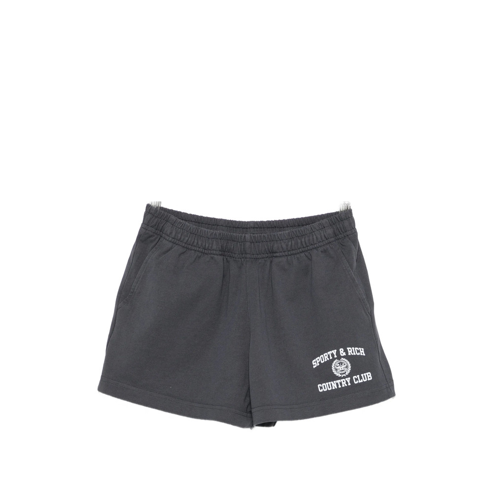 Sporty & Rich Logo-print Elasticated Shorts