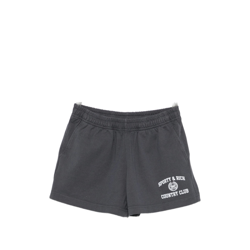 Sporty & Rich Logo-print Elasticated Shorts