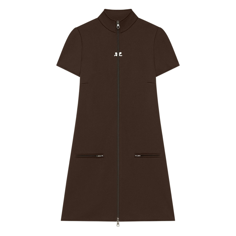 Courrèges Zip-up Short-sleeve Dress