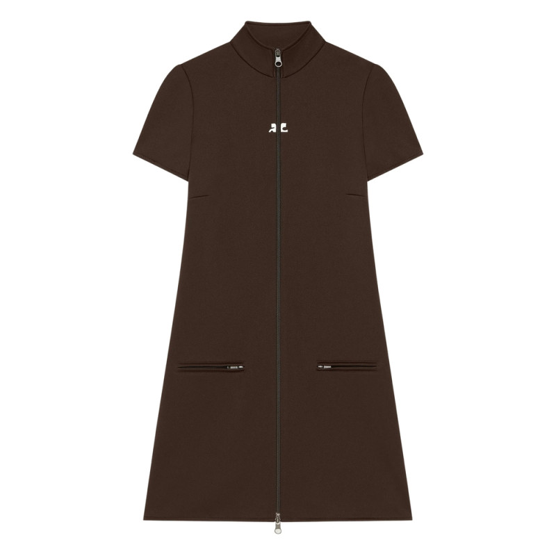 Courrèges Zip-up Short-sleeve Dress