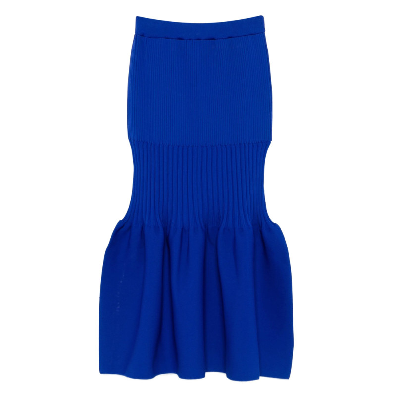 Cfcl Ribbed-knit Ruffled Midi Skirt