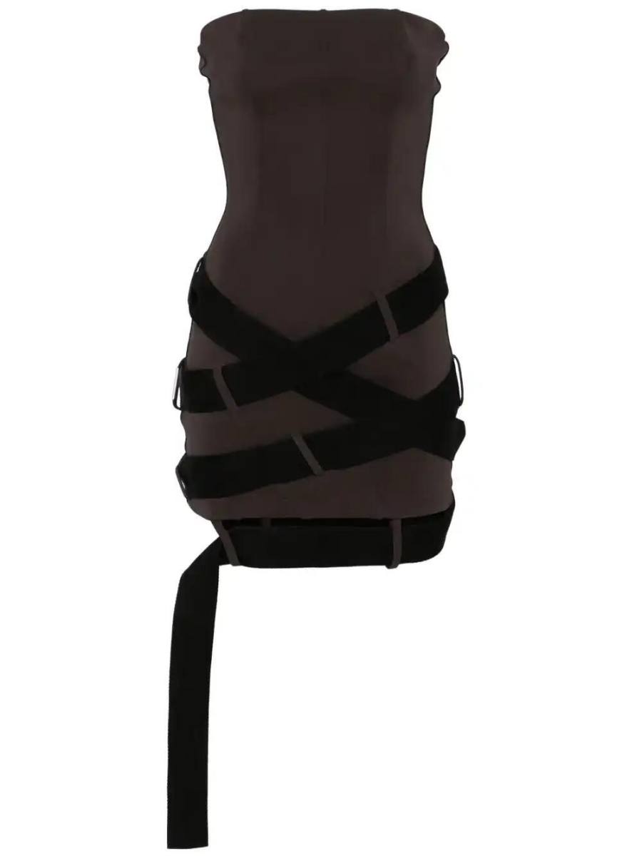strap-detail mini dress