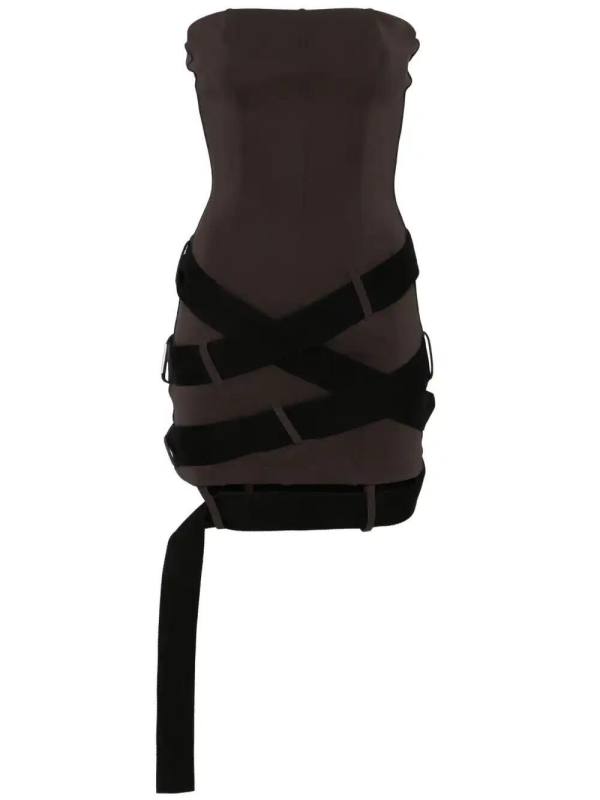 strap-detail mini dress