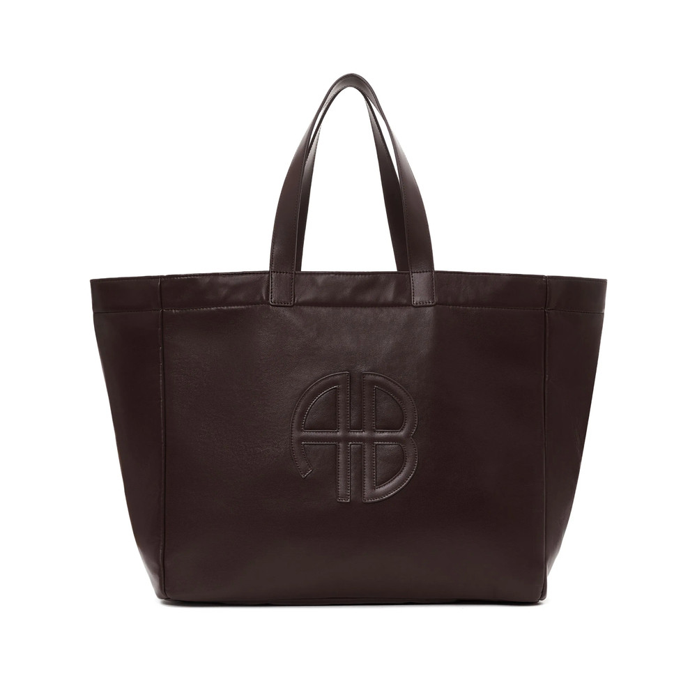 Anine Bing Large Rio Logo-plaque Leather Tote Bag