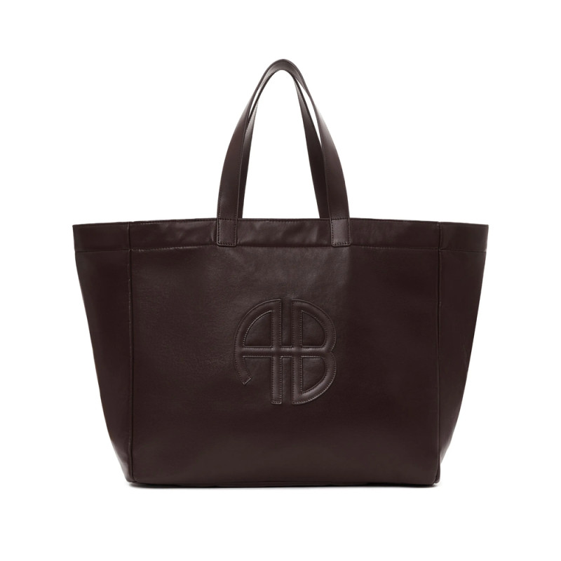 Anine Bing Large Rio Logo-plaque Leather Tote Bag
