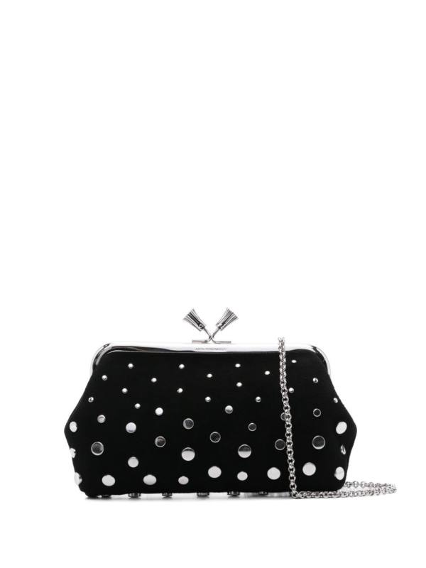 stud-embellished clutch bag
