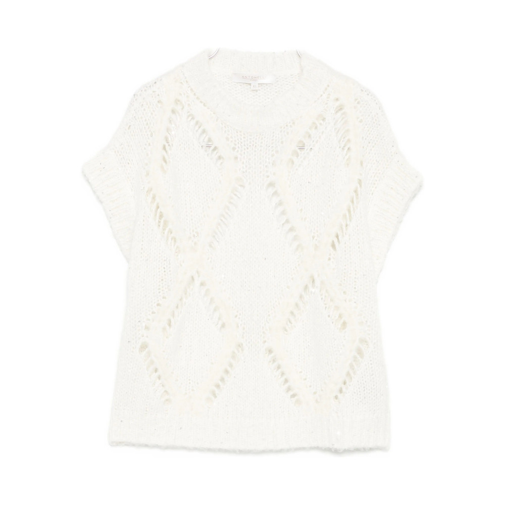 Antonelli Diamond-pattern Knitted Top