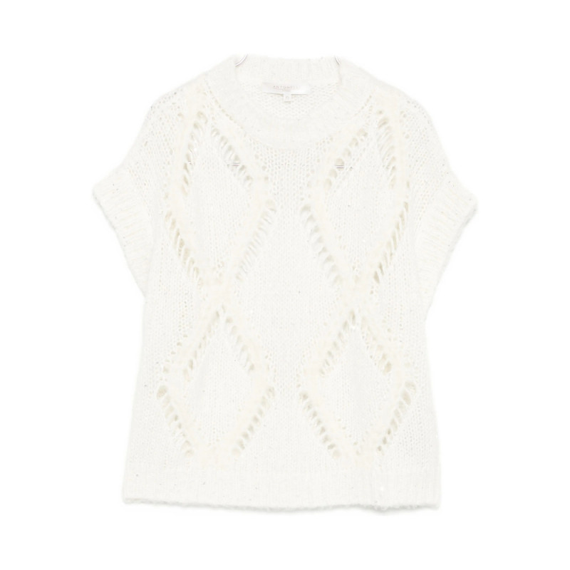 Antonelli Diamond-pattern Knitted Top
