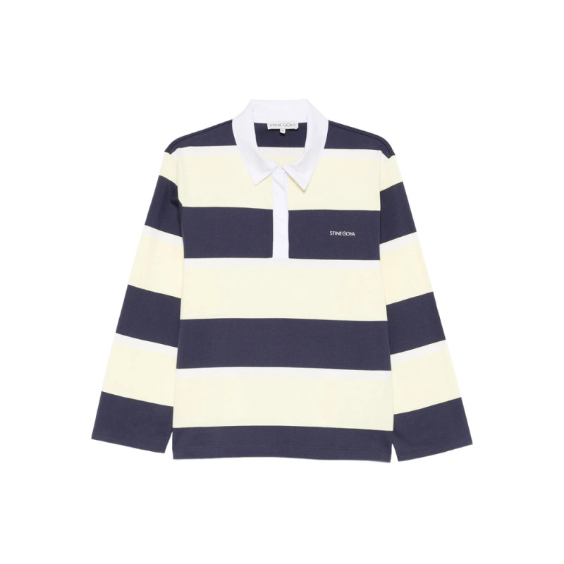 Stine Goya Striped Polo Top